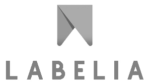 Logo de l'entreprise Labelia en gris sur fond transparent