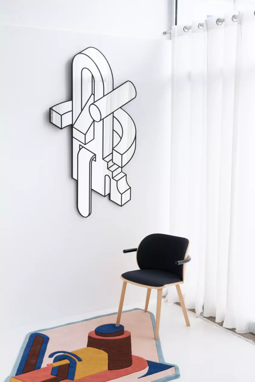 Photographie de produit (un miroir du designer Adrian Blanc) © Bertrand Perret Photographe